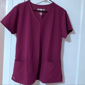 Grey's Anatomy scrubs set (wine)